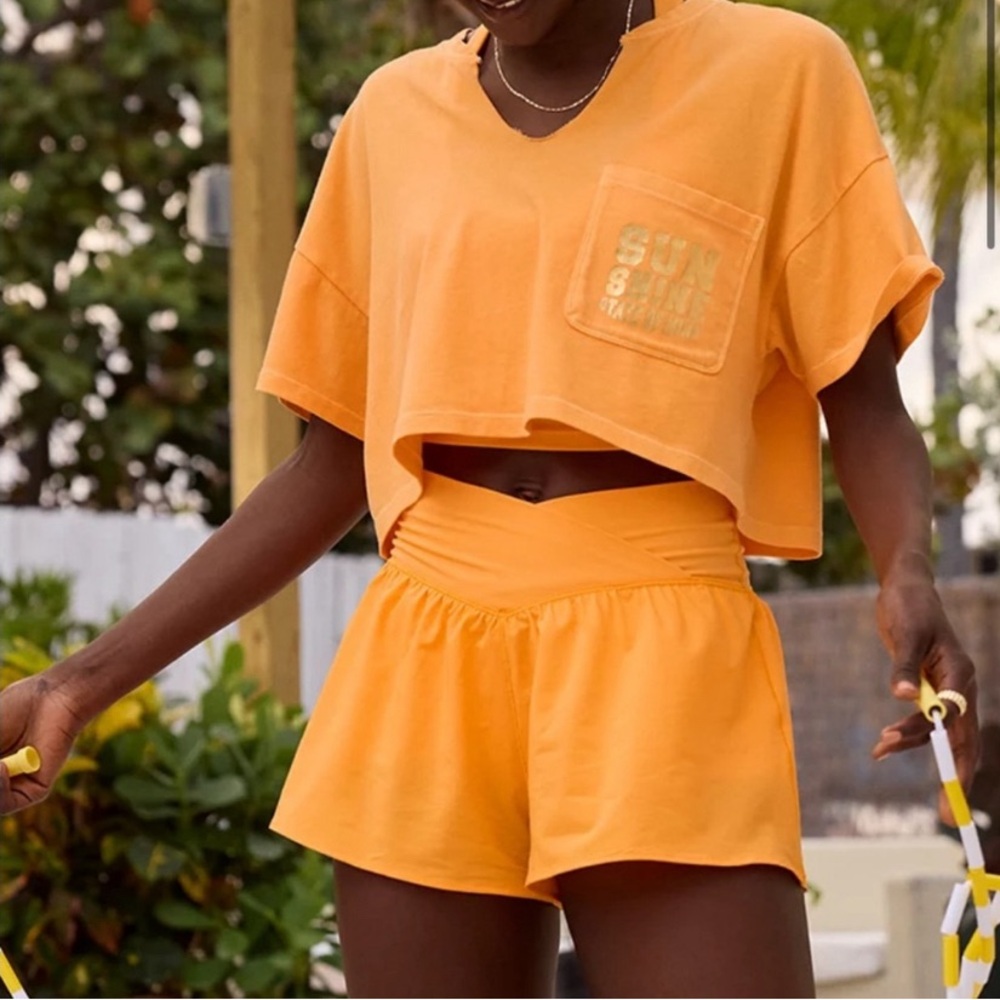 Aerie Real Me Flowy Crossover Shorts